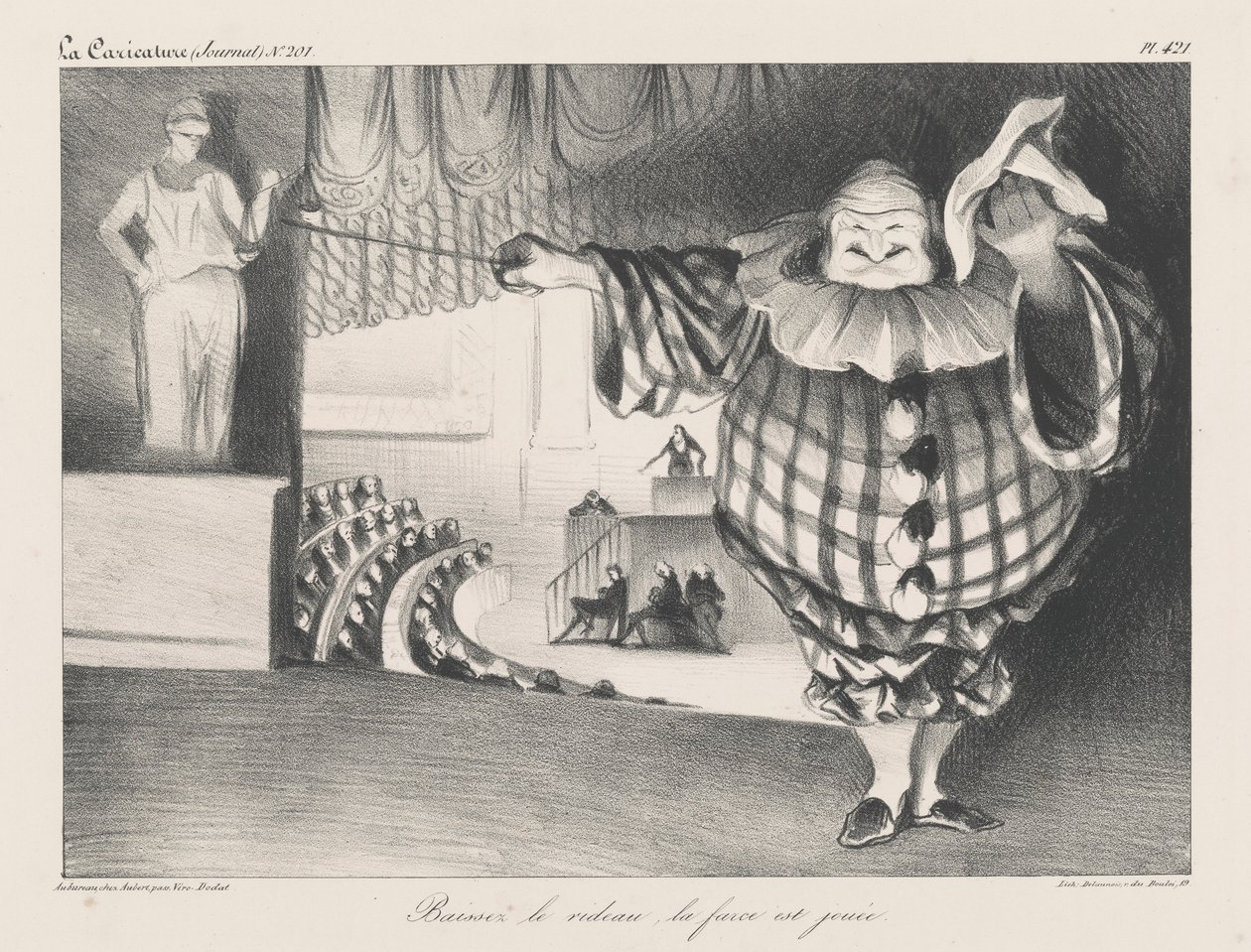 Vorhang senken, die Farce ist vorbei von Honoré Daumier