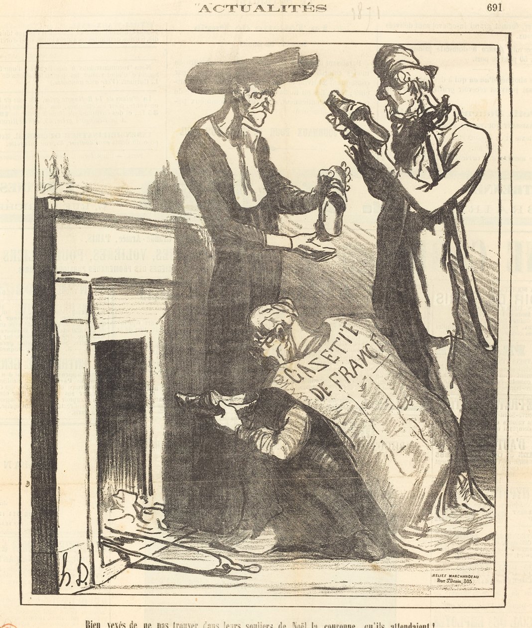 Sehr verärgert, die Krone nicht zu finden... von Honoré Daumier