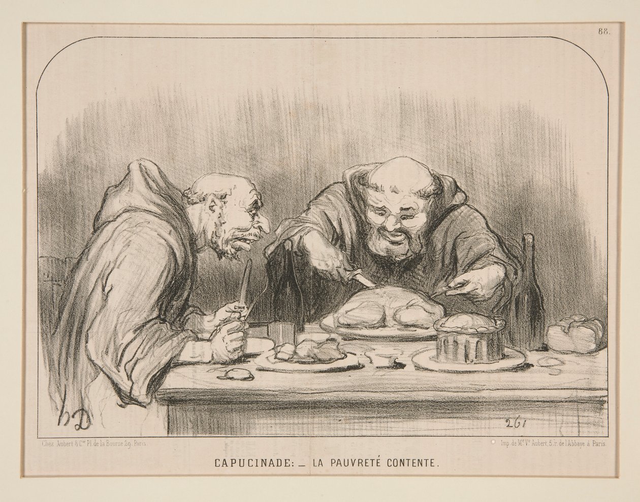 Kapuzinade: - Die zufriedene Armut, #88 der Aktualitäten von Honoré Daumier