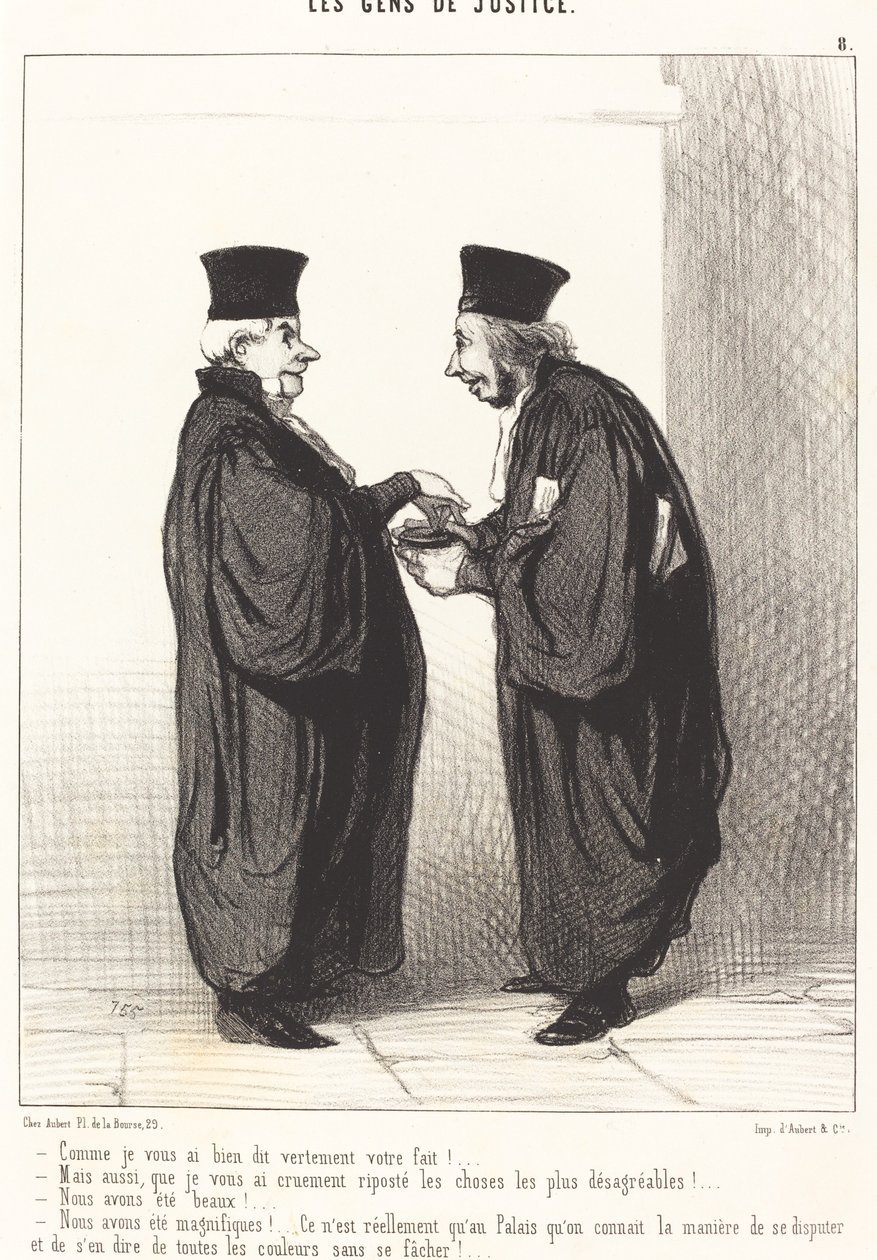 Wie ich Ihnen Ihre Sache scharf gesagt habe! von Honoré Daumier