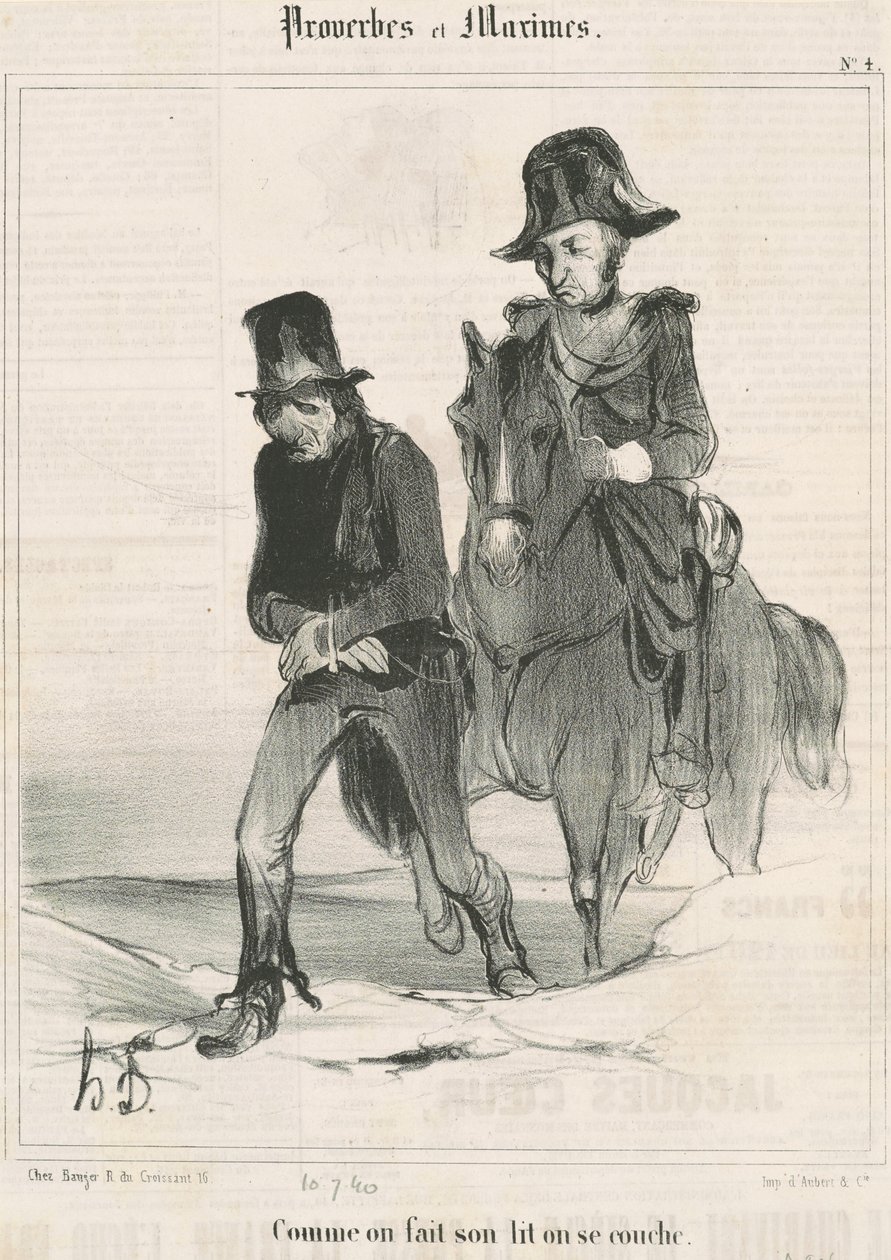 Wie man sich bettet, so liegt man von Honoré Daumier