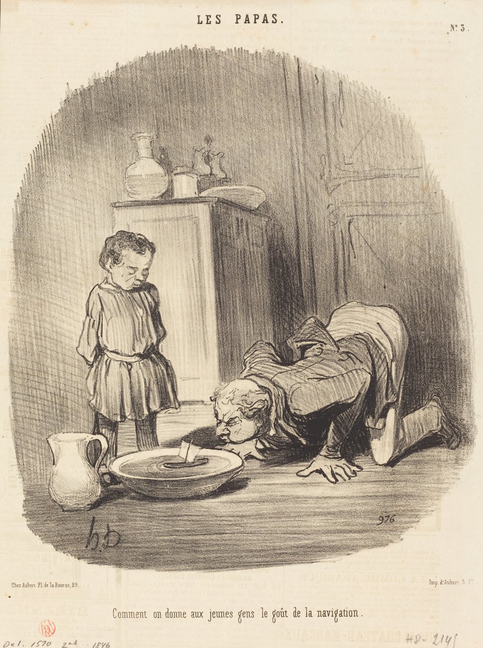 Wie man... die Lust zur Schifffahrt weckt von Honoré Daumier