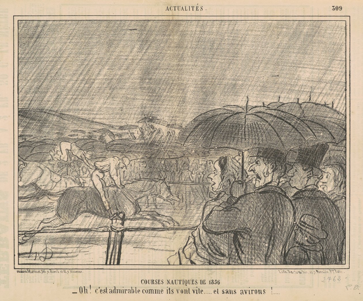 Nautische Rennen von 1856 von Honoré Daumier