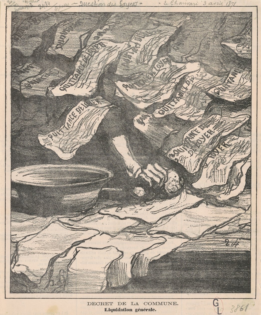 Dekret der Kommune von Honoré Daumier