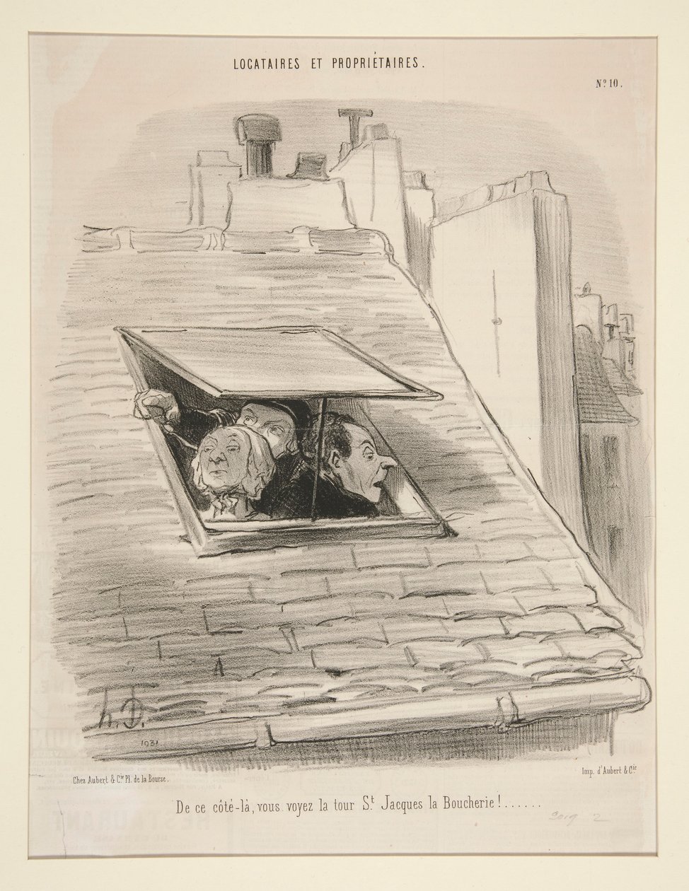 Von dieser Seite sehen Sie den Turm St. Jacques la Boucherie! von Honoré Daumier