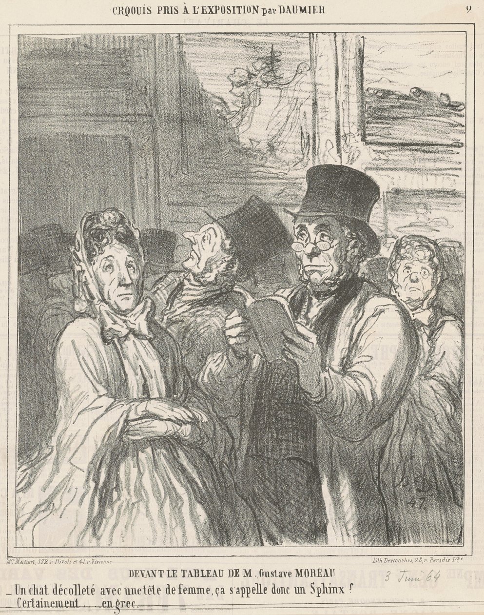 Vor dem Gemälde von M. G. Moreau von Honoré Daumier