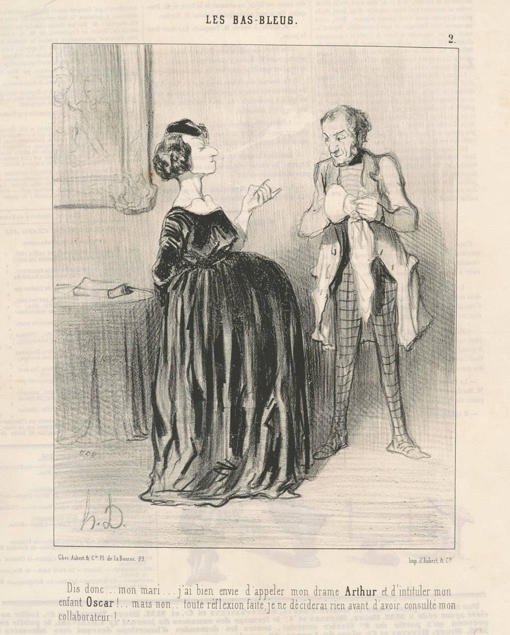 Sag mal ... mein Mann ... ich habe große Lust, mein Drama zu nennen ... von Honoré Daumier