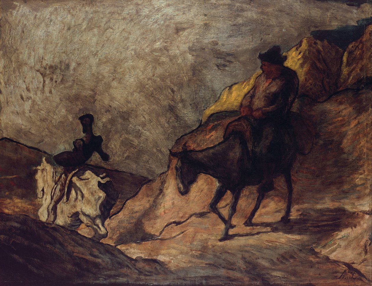 Don Quijote und Sancho Panza von Honoré Daumier