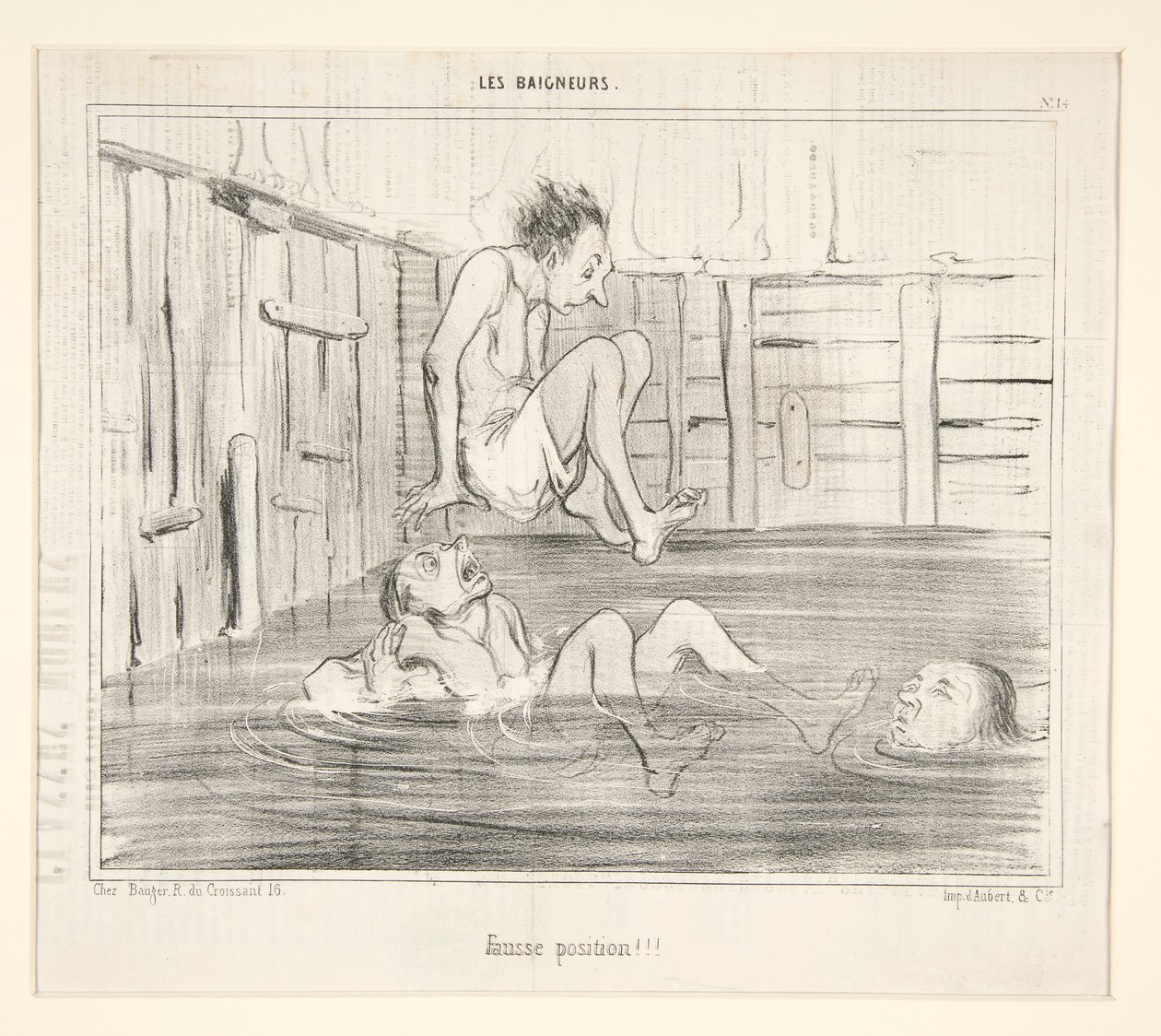Fausse Position!!! aus Les Baigneurs von Honoré Daumier
