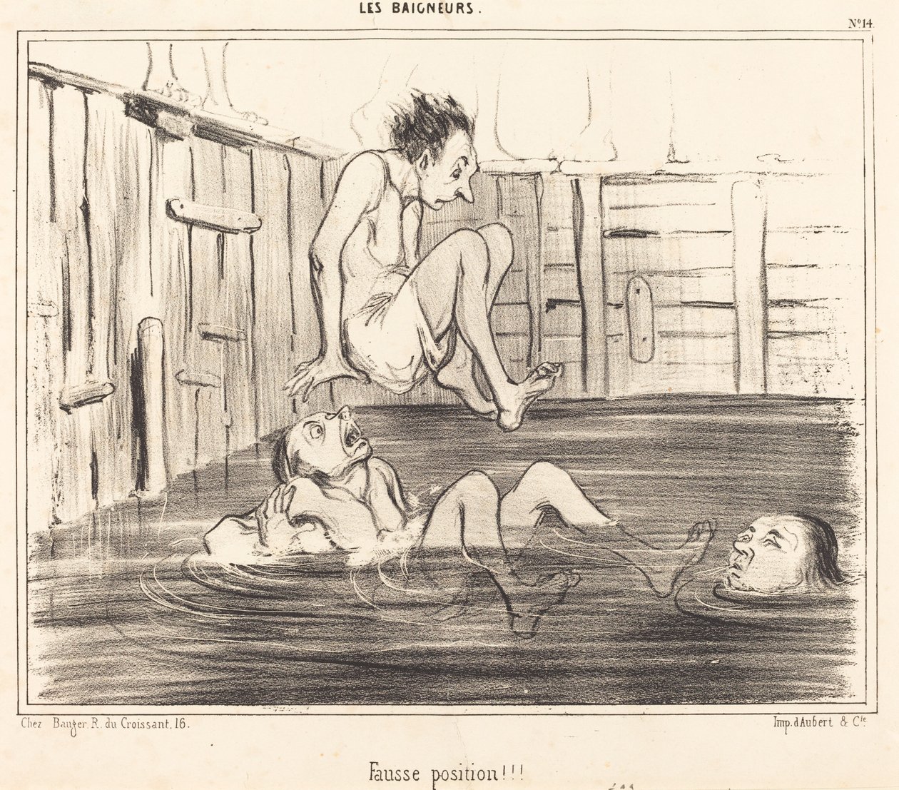 Falsche Position!!! von Honoré Daumier