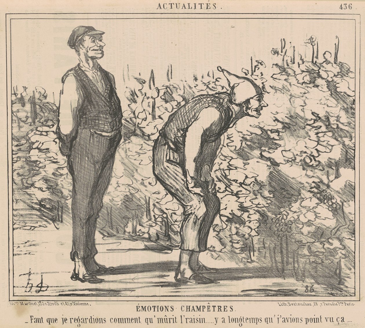 Ich muss sehen, wie die Trauben reifen... von Honoré Daumier