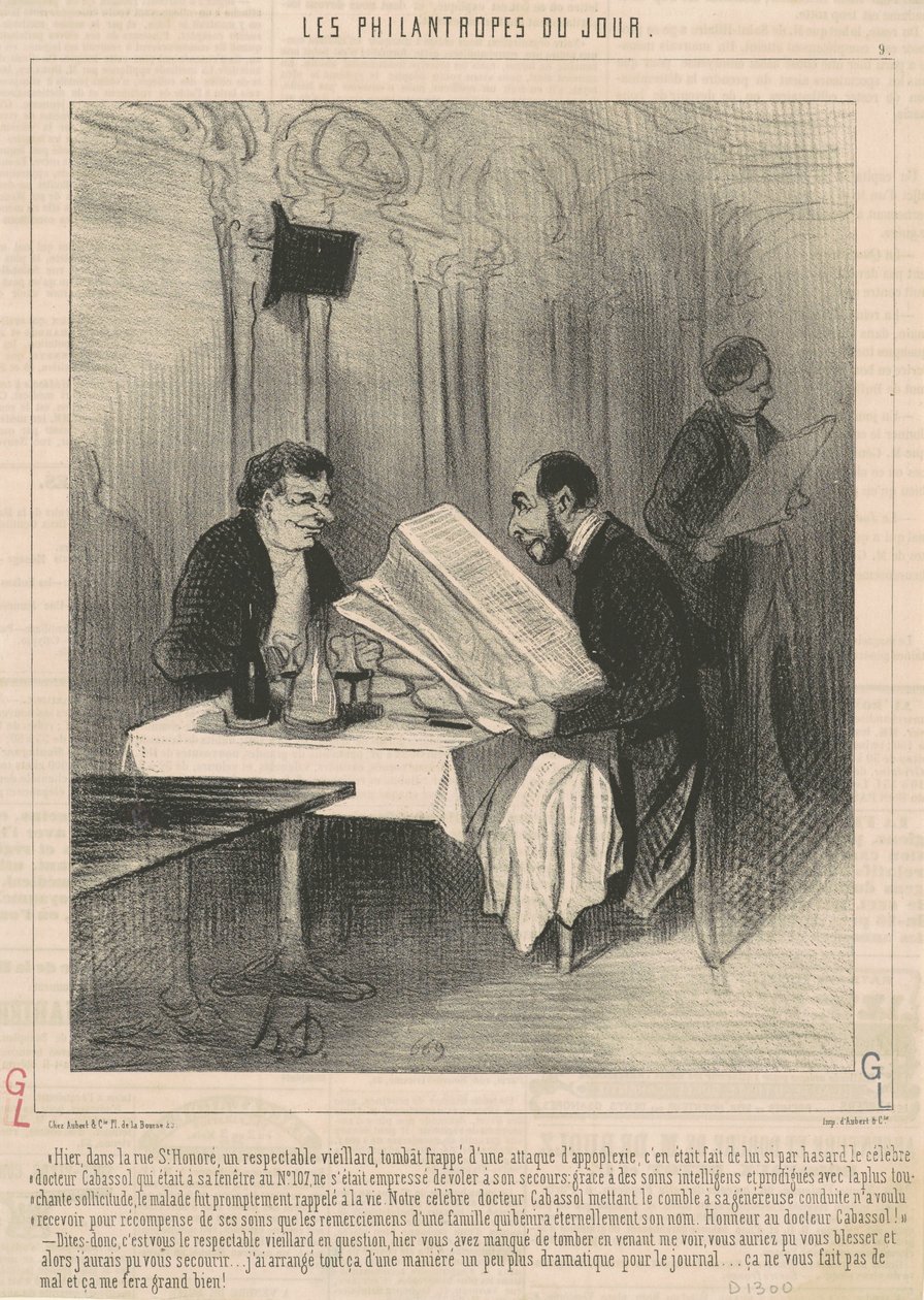 Gestern in der Rue Saint-Honoré ... ein alter Mann von Honoré Daumier