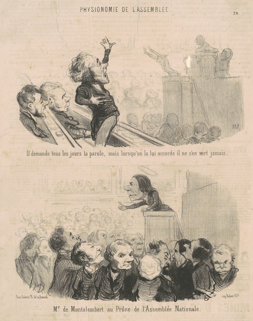 Er fordert jeden Tag das Wort ... von Honoré Daumier