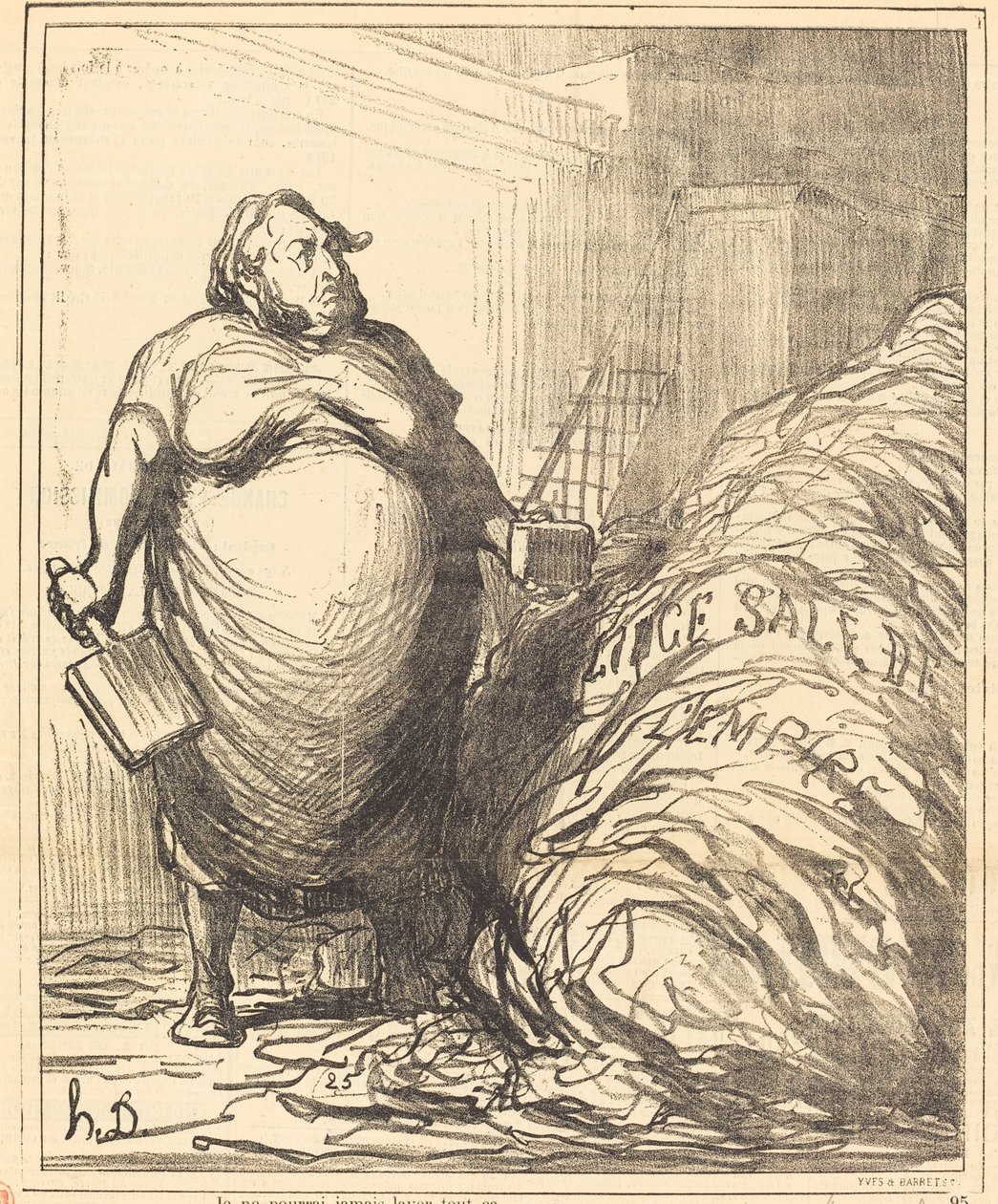 Ich werde das nie alles waschen können von Honoré Daumier
