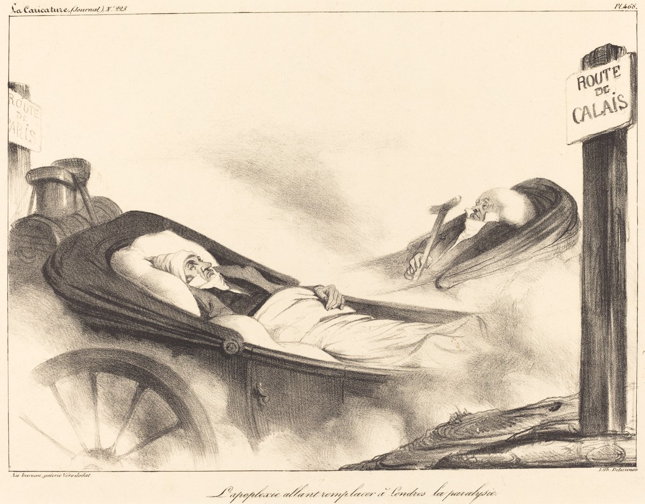 Der Schlaganfall ersetzt in London die Lähmung von Honoré Daumier