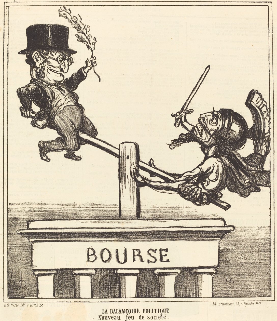 Die politische Schaukel... von Honoré Daumier