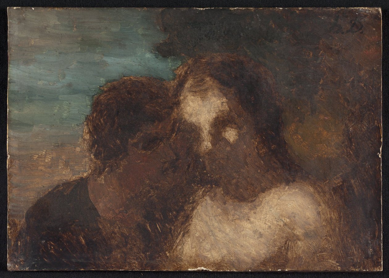 Das Vertrauen oder Der Kuss des Judas von Honoré Daumier