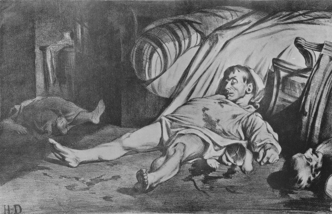 La Rue Transnonian, 1834 von Honoré Daumier
