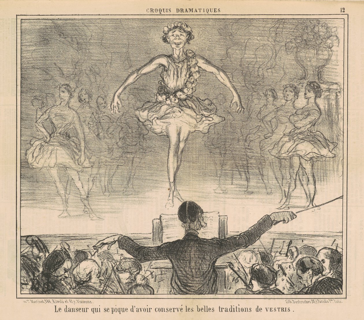 Der Tänzer, der stolz darauf ist, ... von Honoré Daumier