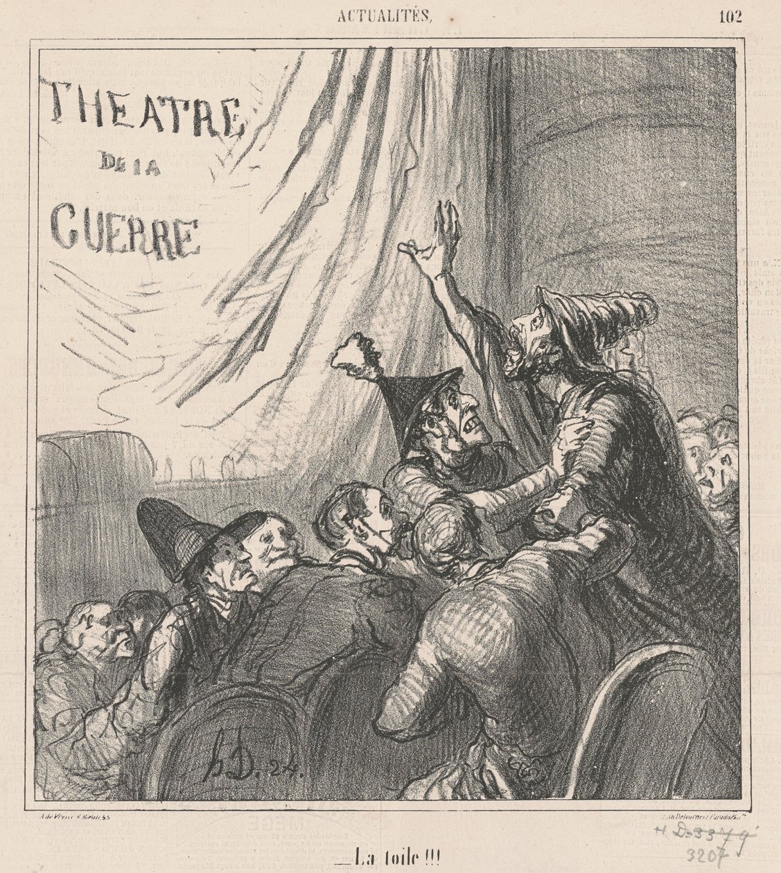 Die Leinwand!!! von Honoré Daumier
