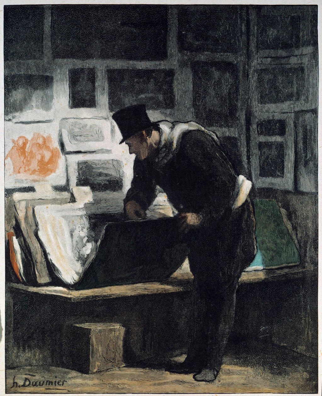 Der Druckliebhaber (Zeichnung von Honoré Daumier) von Honoré Daumier
