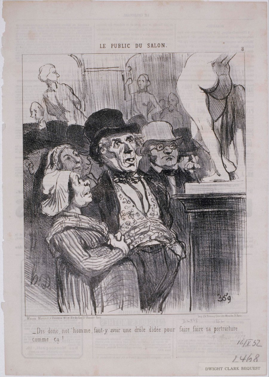 Das Publikum des Salons - Sag mal, mein Herr, muss das sein von Honoré Daumier