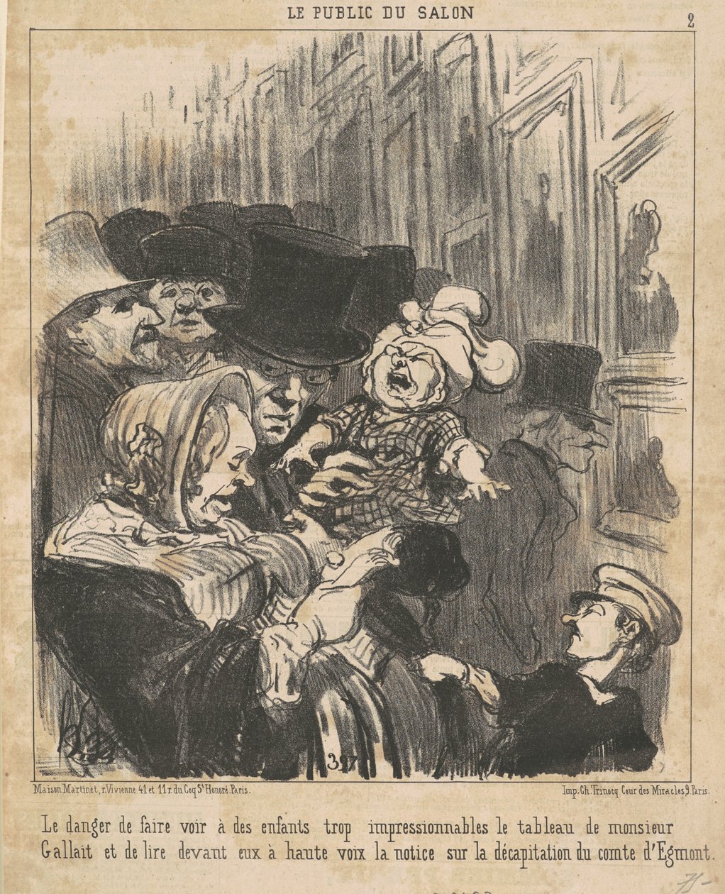 Die Gefahr, Kindern etwas zu zeigen... von Honoré Daumier