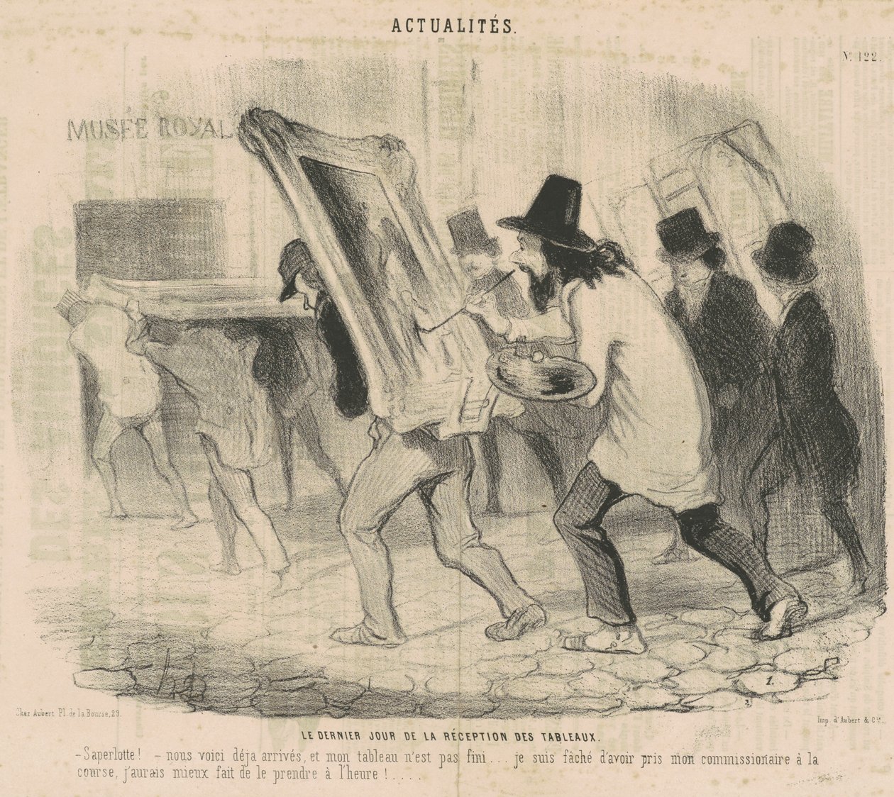 Der letzte Tag der Annahme der Gemälde. Saperlotte... Wir sind schon angekommen und mein Gemälde ist noch nicht fertig! von Honoré Daumier