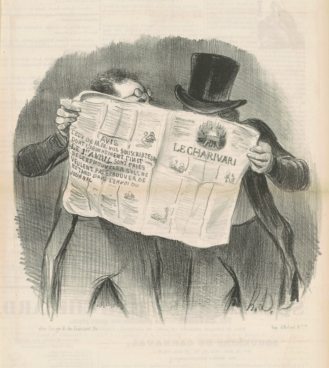 Die Lektüre des Charivari von Honoré Daumier
