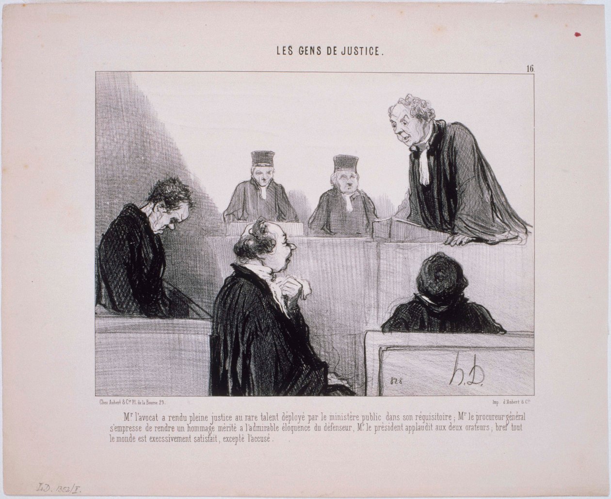 Die Leute der Justiz - Herr Anwalt hat volle Gerechtigkeit walten lassen von Honoré Daumier