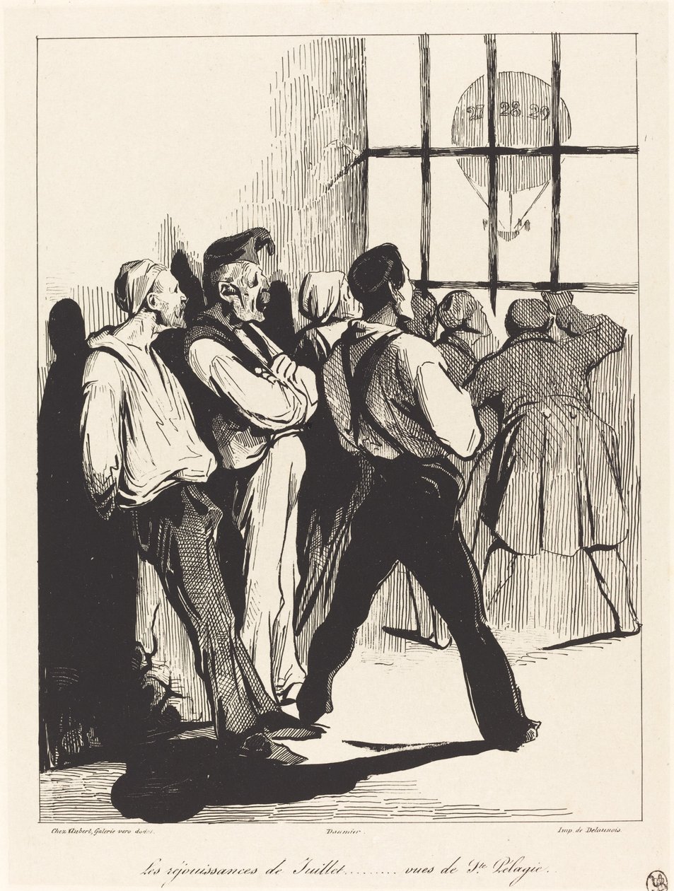 Die Freuden des Juli... gesehen von Ste. Pélagie von Honoré Daumier