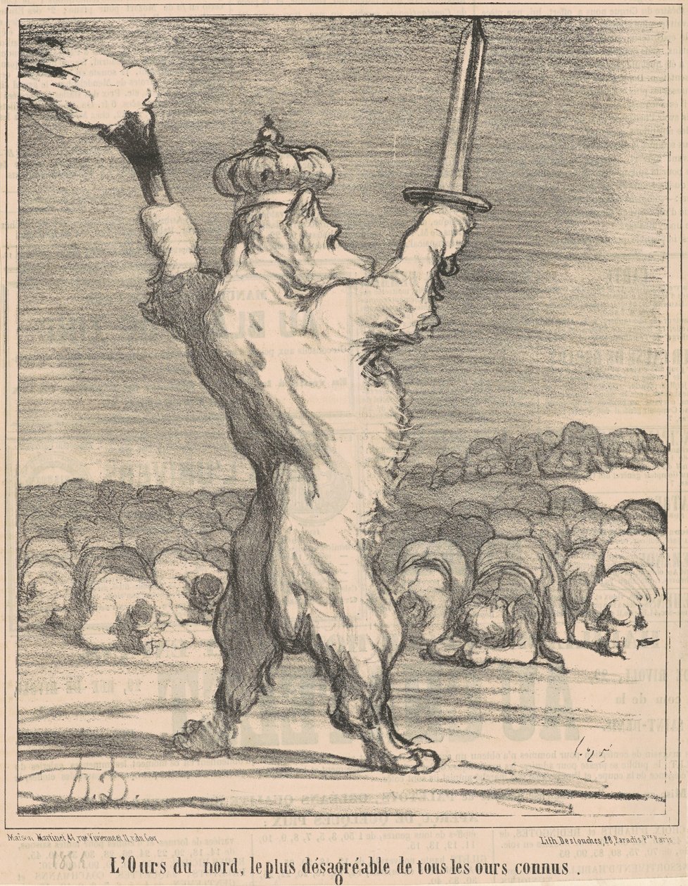 Der Nordbär, der unangenehmste aller bekannten Bären von Honoré Daumier