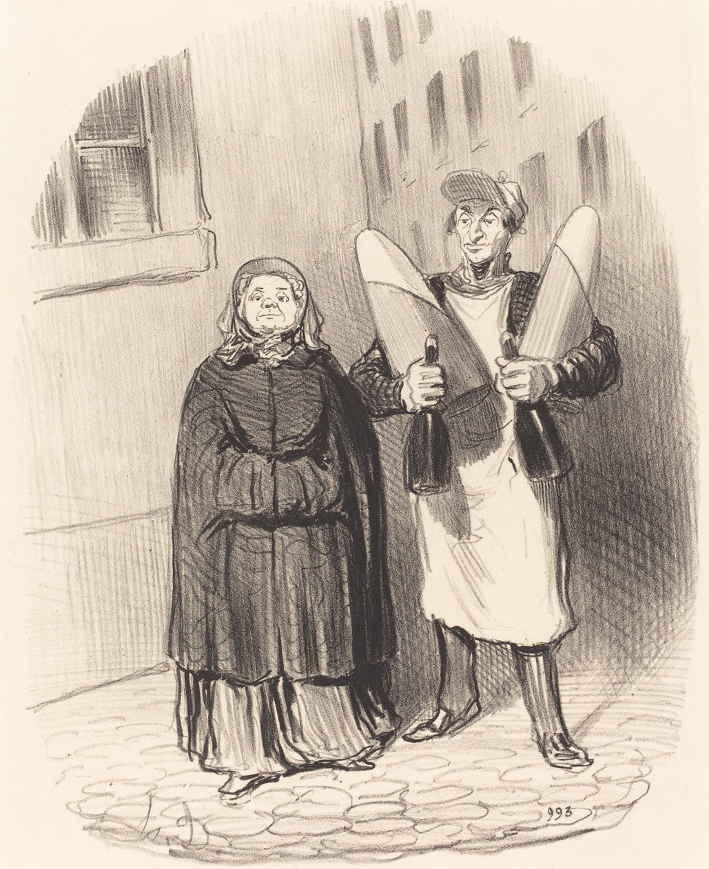 Madame Chapotard bereitet ihre Konfitüren vor von Honoré Daumier