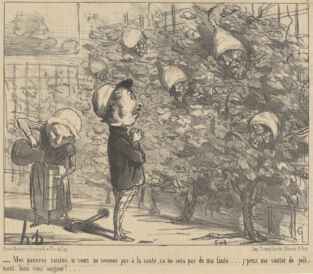 Meine armen Gründe, wenn Sie nicht zurückkommen ... von Honoré Daumier