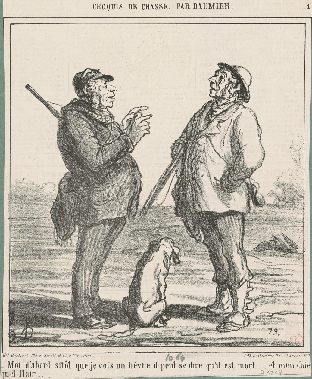 Ich zuerst, sobald ich einen Hasen sehe ... von Honoré Daumier