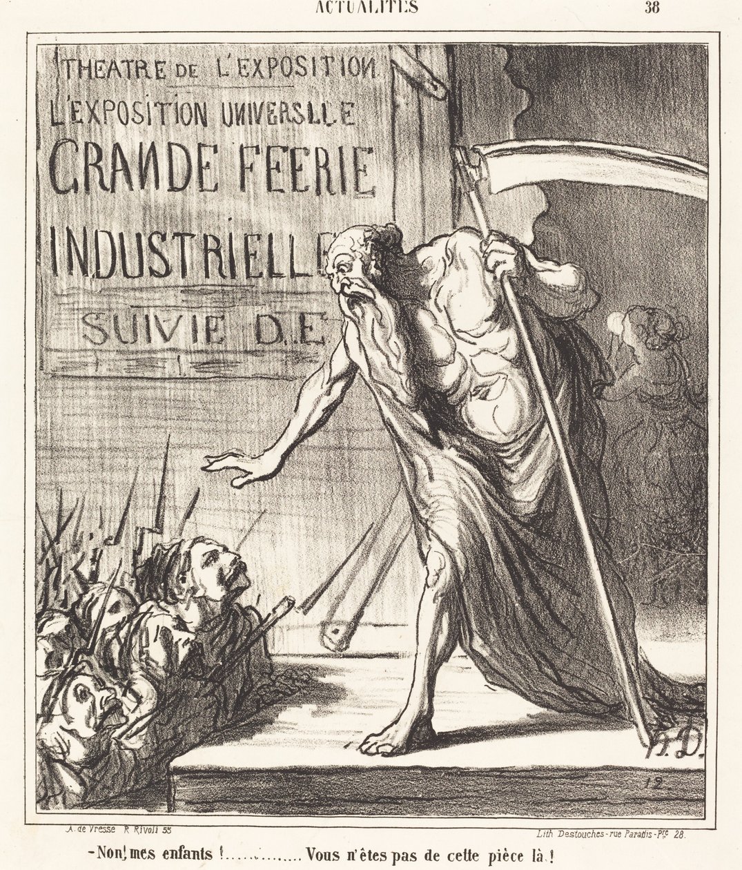 Nein... du bist nicht aus diesem Stück! von Honoré Daumier