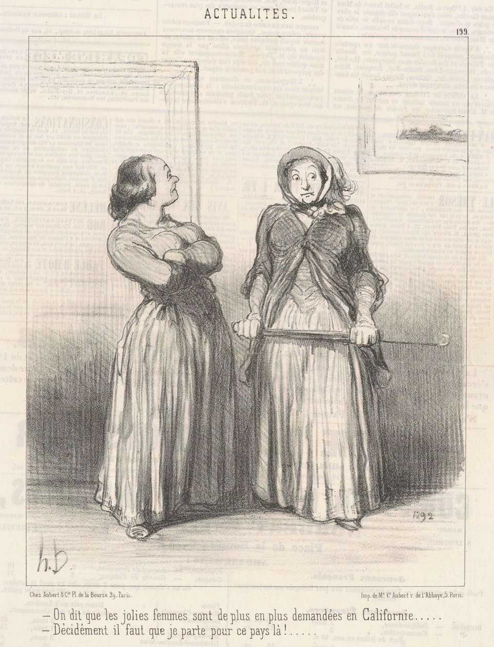 On dit que les jolies femmes sont ... von Honoré Daumier
