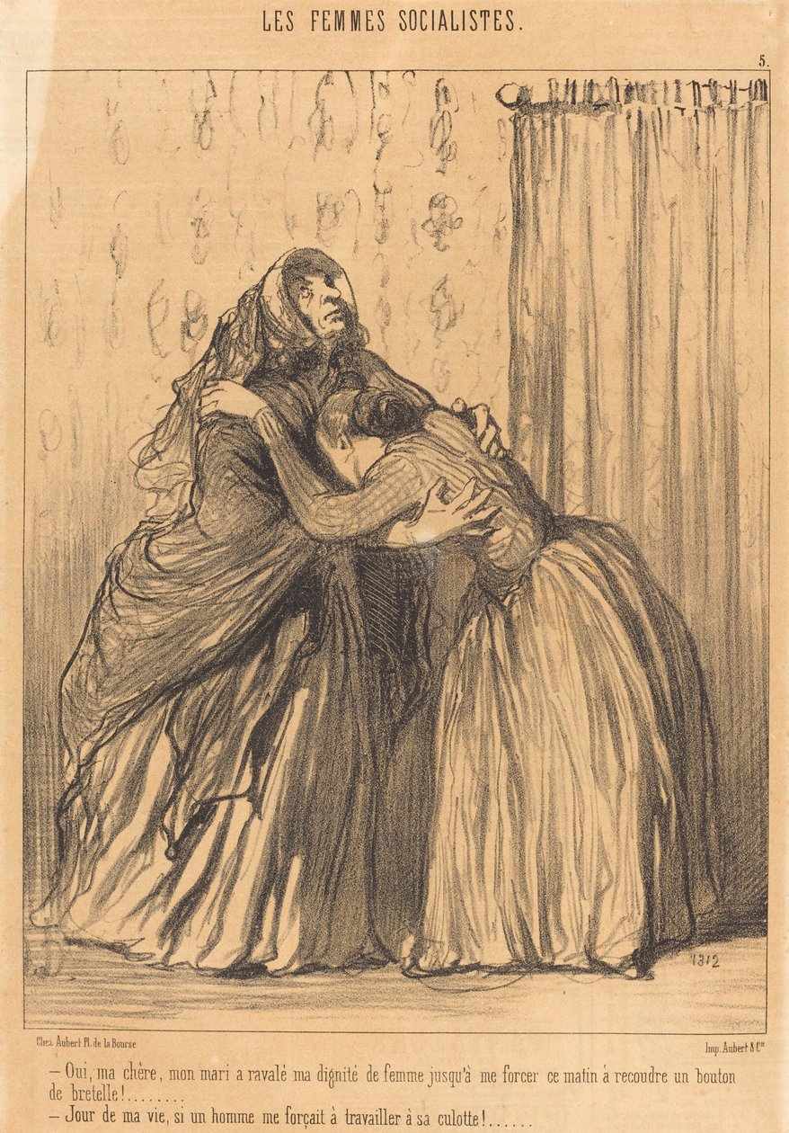 Ja, meine Liebe, mein Mann hat meine Würde herabgesetzt... von Honoré Daumier