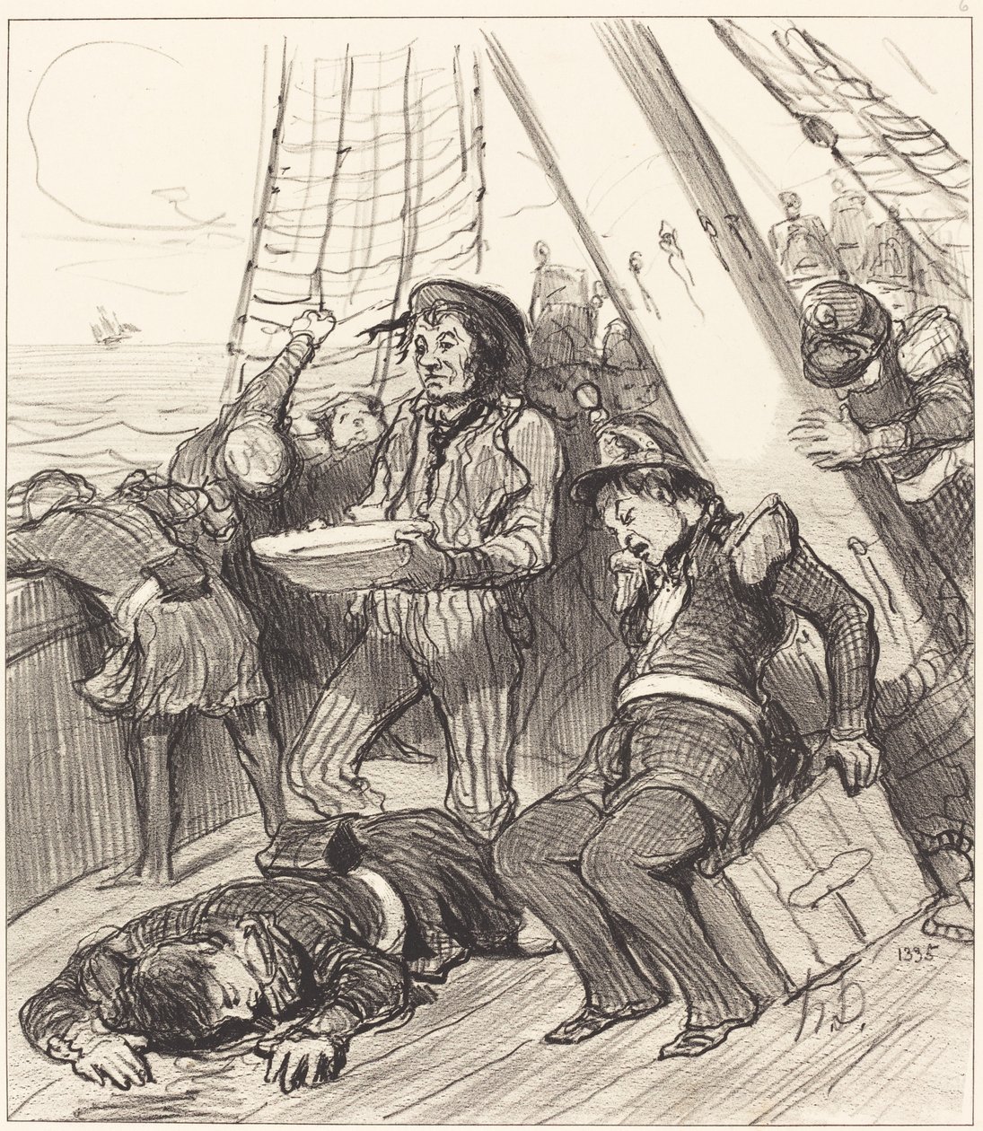 Mehrere Nationalgardisten, die nicht daran gedacht hatten... von Honoré Daumier