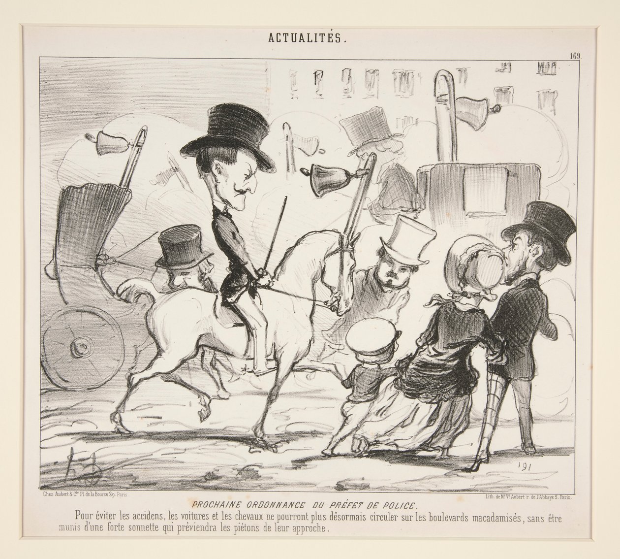Nächste Verordnung des Polizeipräfekten. (Um Unfälle zu vermeiden) von Honoré Daumier