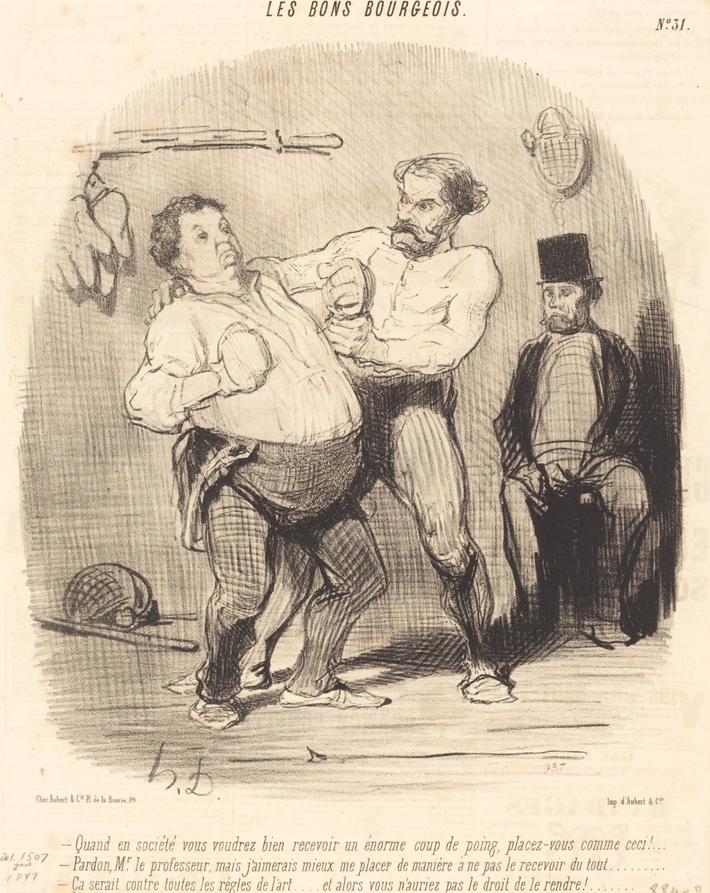 Quand en société vous voudrez bien recevoir un... coup... von Honoré Daumier