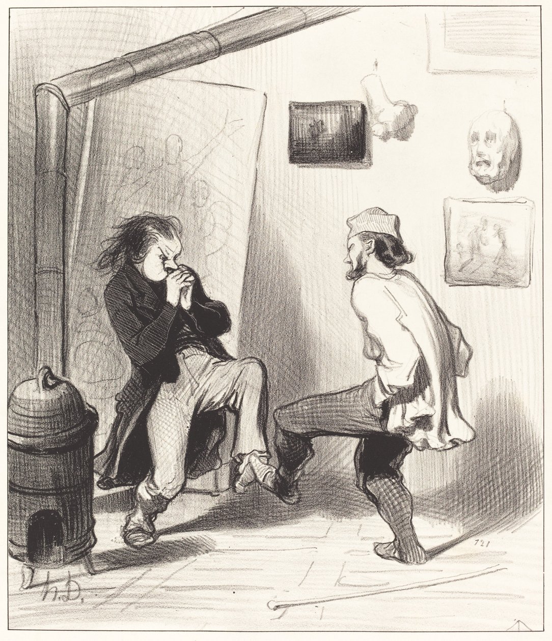 Wenn man seine letzte Staffelei verbrannt hat! von Honoré Daumier