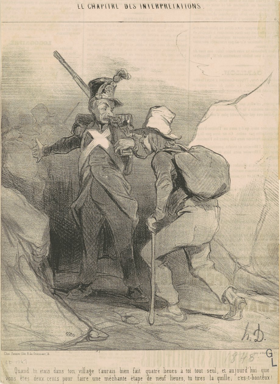 Als du in deinem Dorf warst, hättest du ... von Honoré Daumier