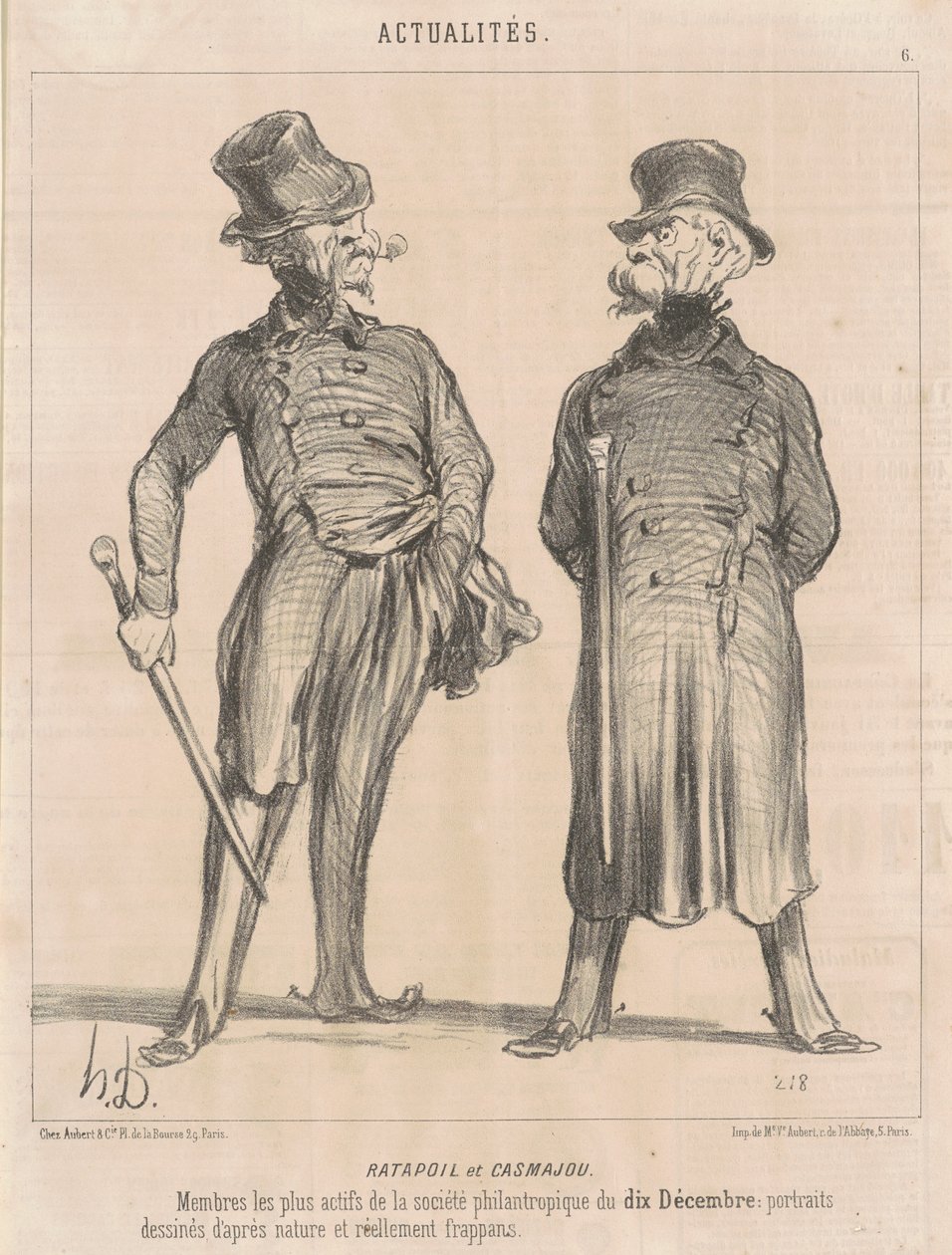 Ratapoil und Casmajou von Honoré Daumier