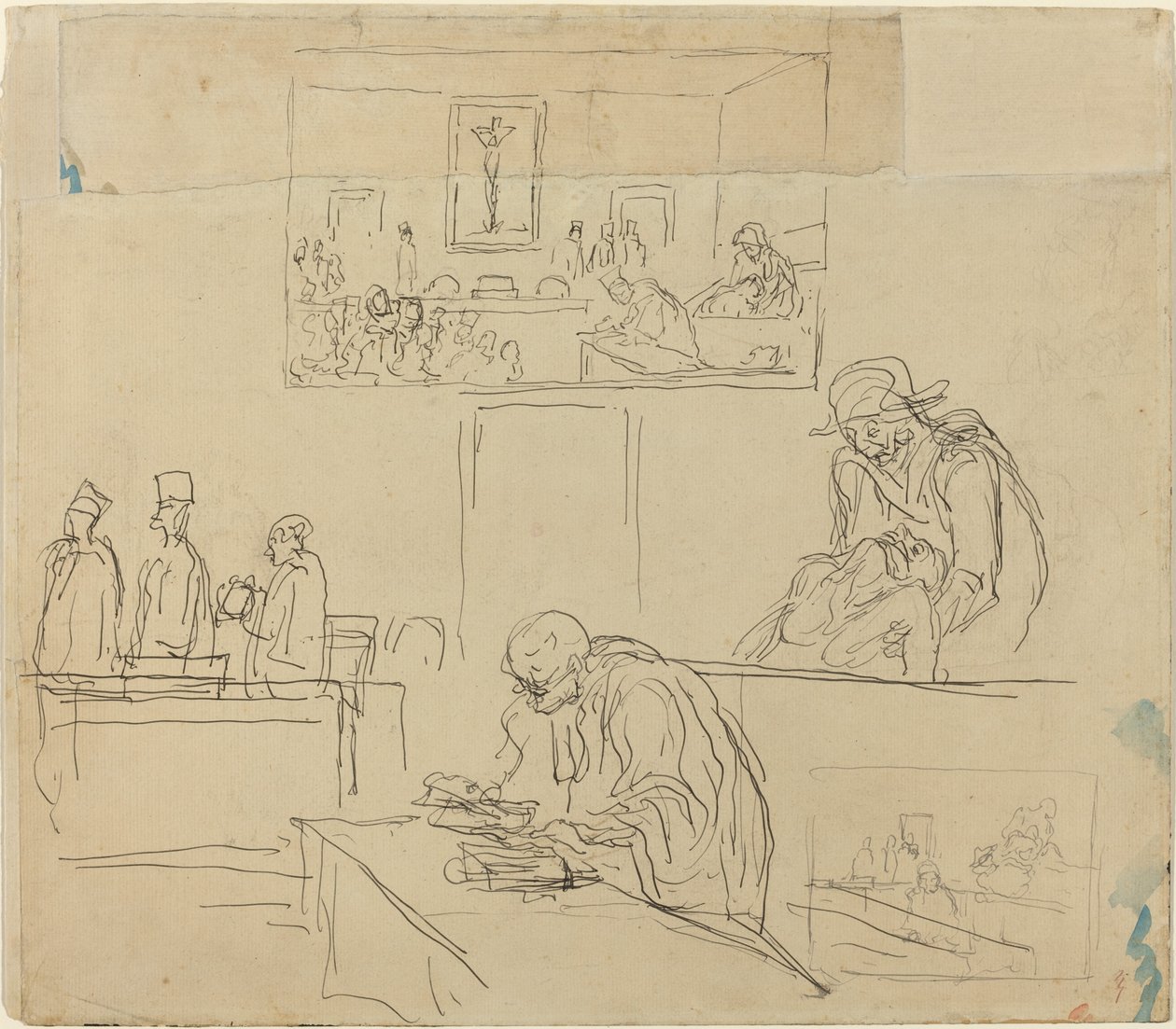 Szene des Tribunals (Das Urteil) von Honoré Daumier