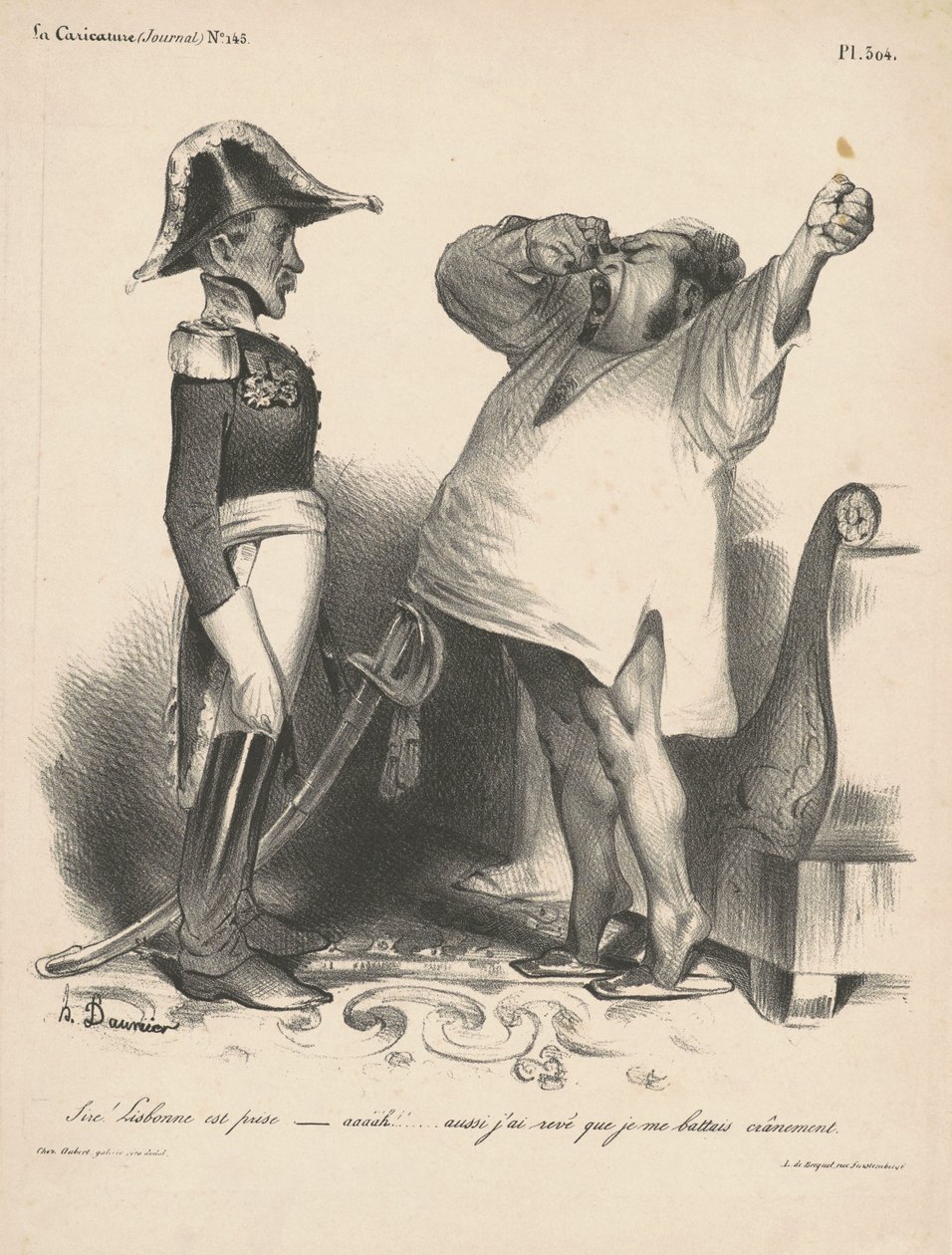 Sire! Lissabon ist eingenommen... von Honoré Daumier