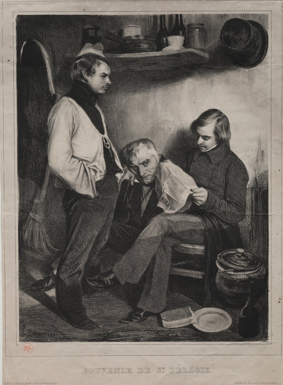 Erinnerung an das Gefängnis von Ste. Pélagie von Honoré Daumier