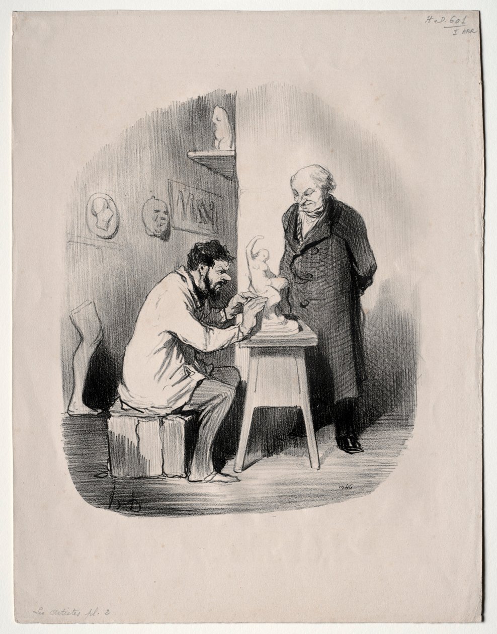 Die Künstler, Platte 2: Du musst mich eines Tages auf diese Weise modellieren von Honoré Daumier