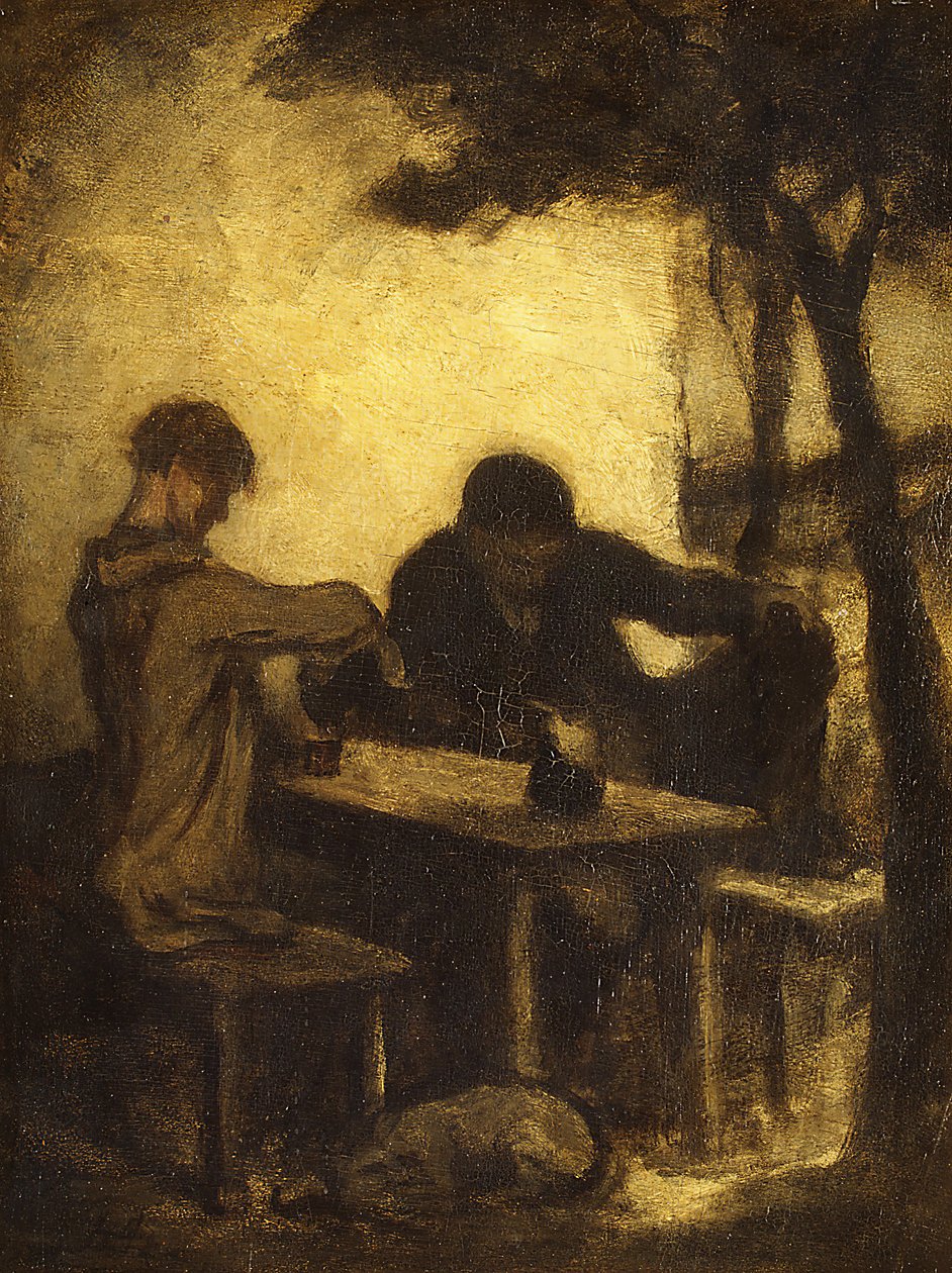 Die Trinker, um 1861 von Honoré Daumier: Kunstdruck kaufen