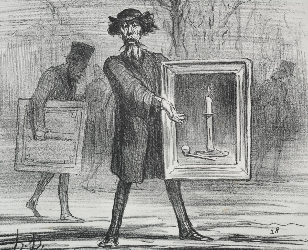Die Ausstellung von 1859, Tafel 1: Sie haben dies abgelehnt, die Ignoranten!, 1859 von Honoré Daumier
